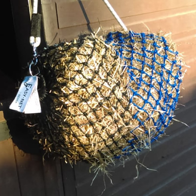 36 inch Blue/Black Greedy Feeder Easy-Net Hay Net